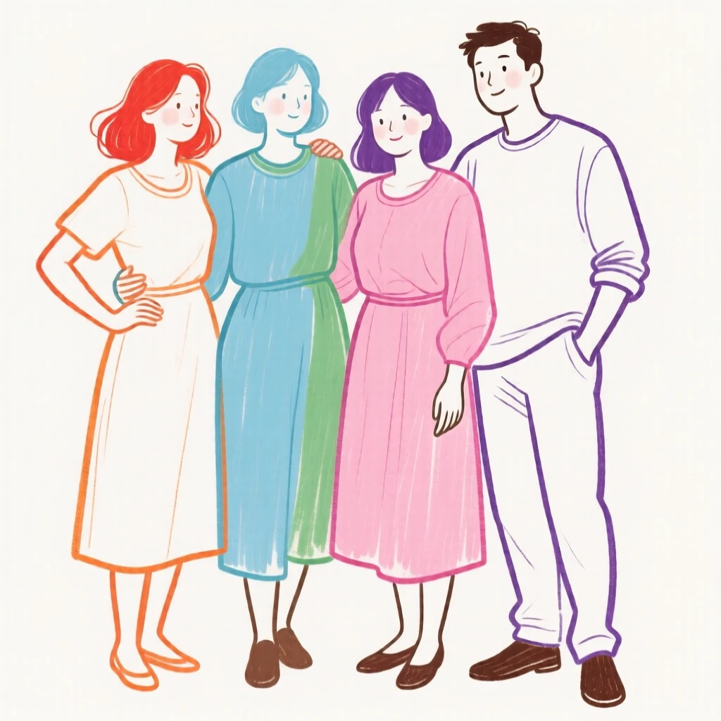 four person posing.