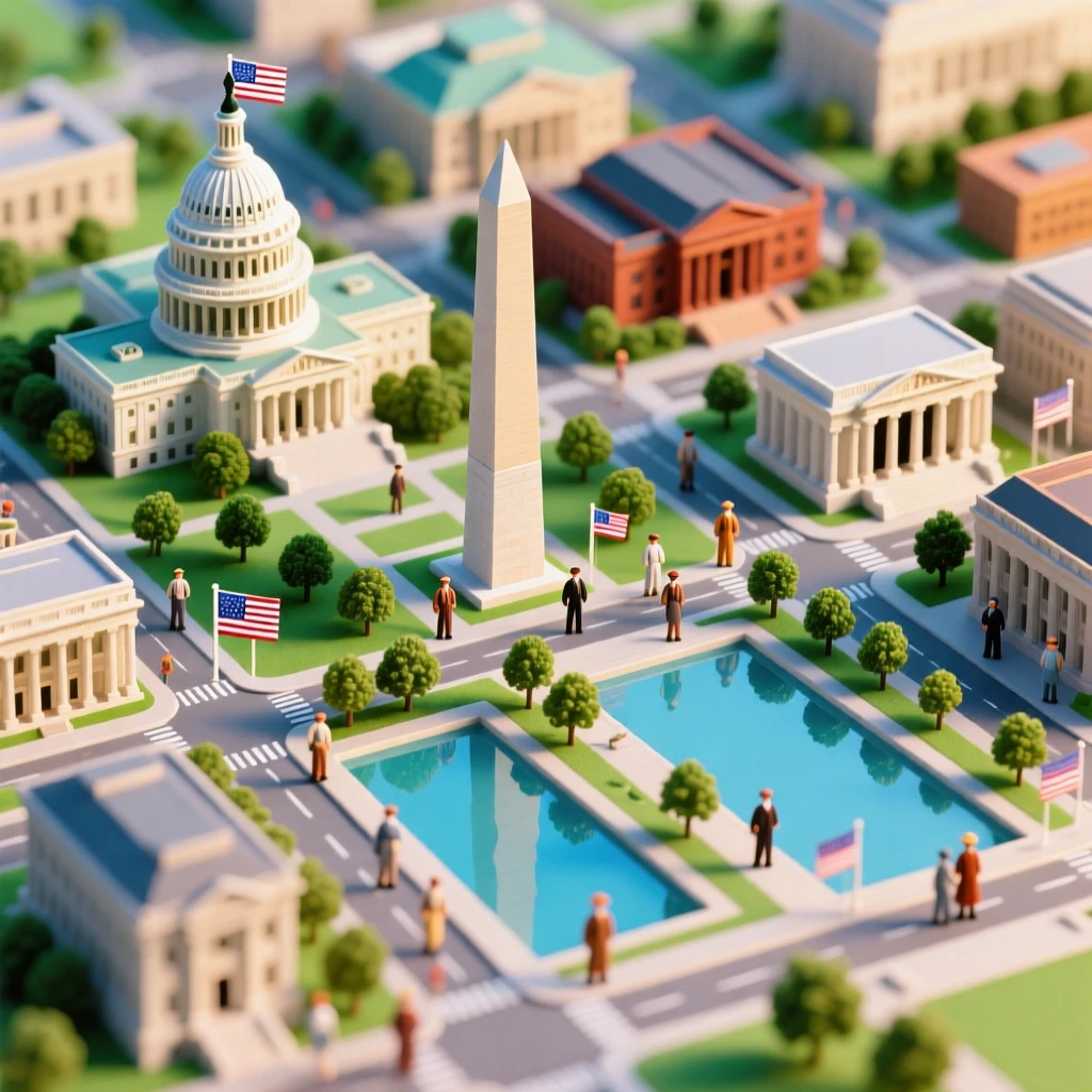 isometric model of Washington DC