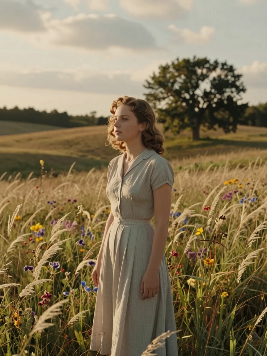 A beautiful girl in beautiful landscape.