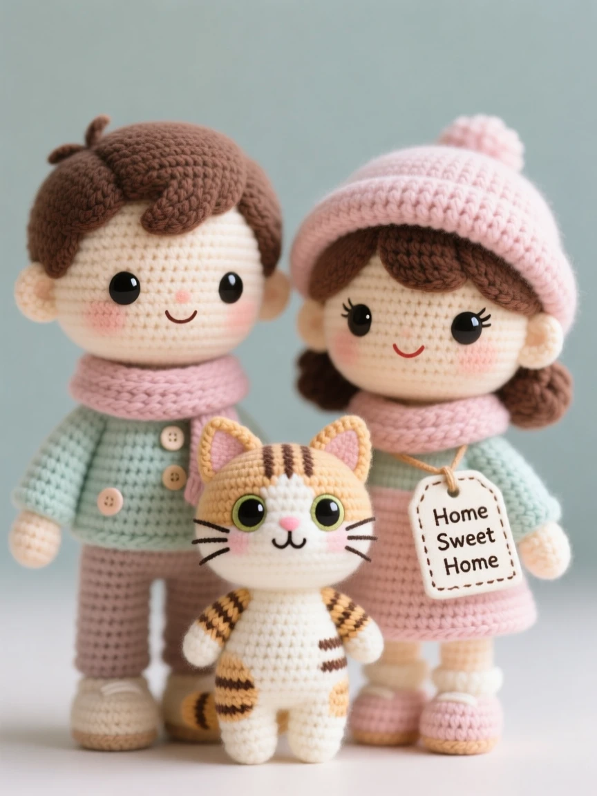 a couple and a cat.