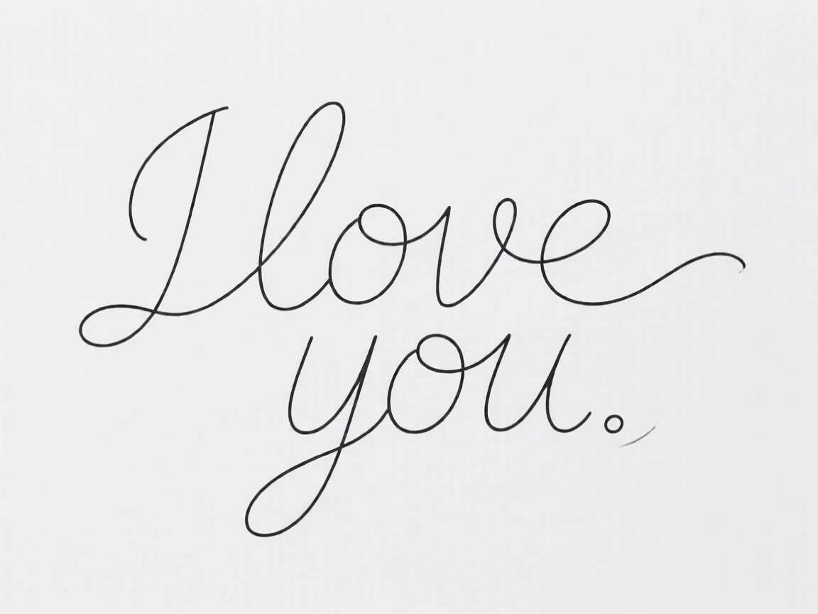 Text "I love you".