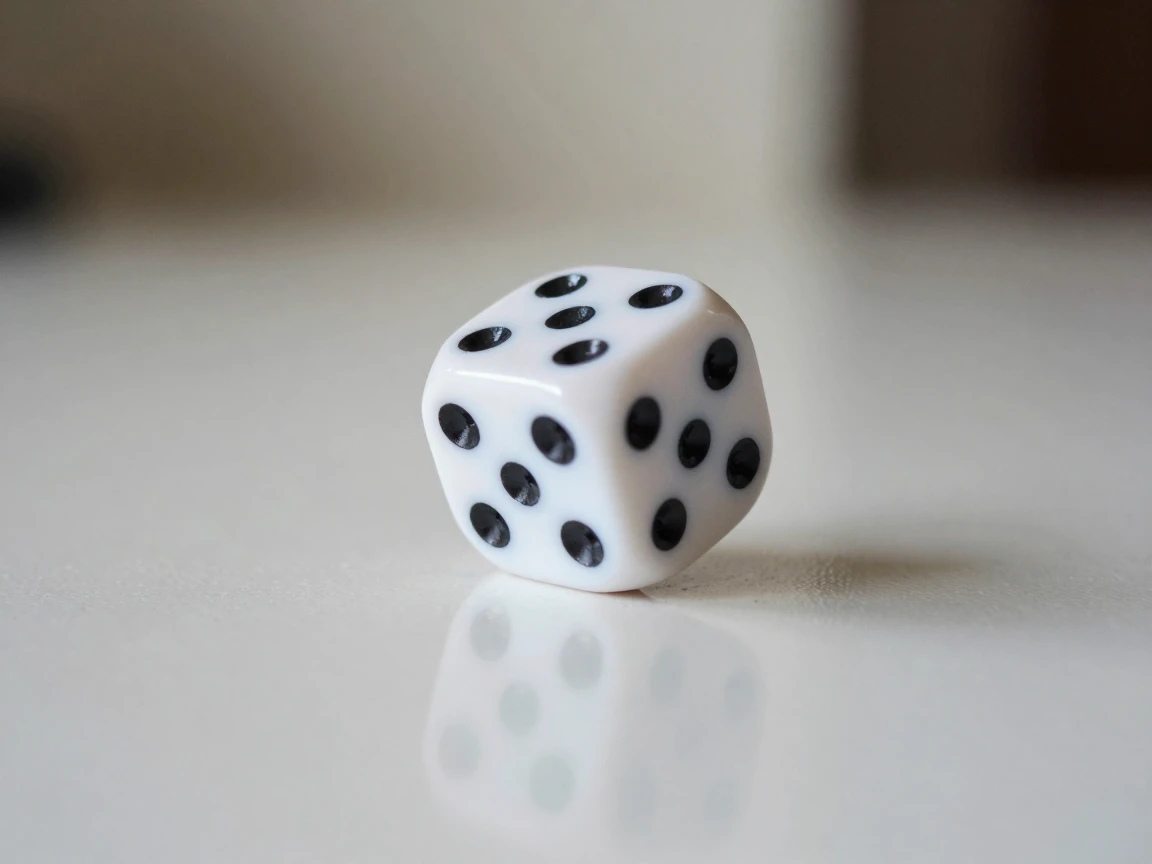 make a picture of a dice that is rolling
