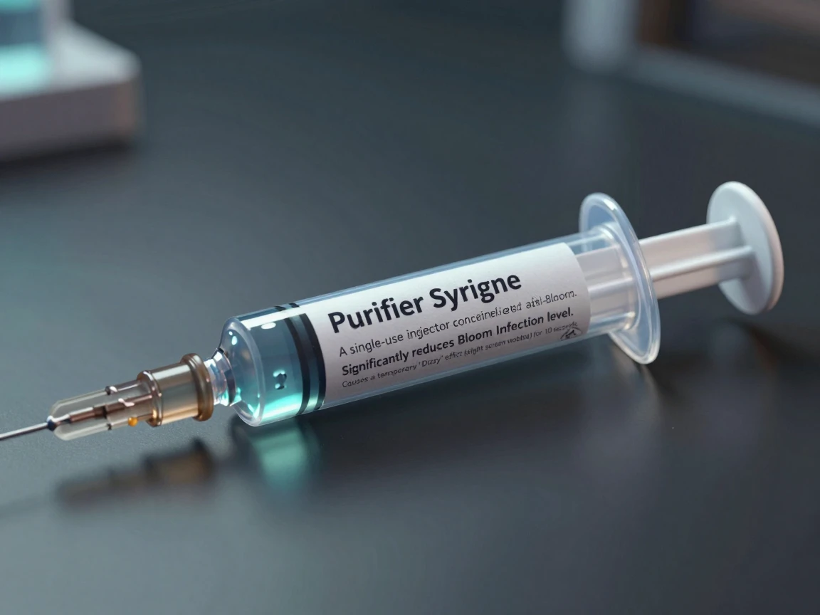 can u make me a realistic reference image for blender for my Roblox horror game that's 
Create an image of can u make me a realistic reference image for blender for my Roblox horror game that's 
Purifier Syringe
A single-use injector containing concentrated anti-Bloom agents.
Significantly reduces Bloom Infection level. Causes a temporary "Dizzy" effect (slight screen wobble) for 10 seconds.