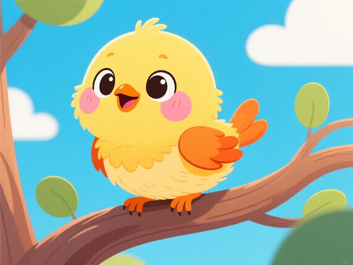 A cute baby bird