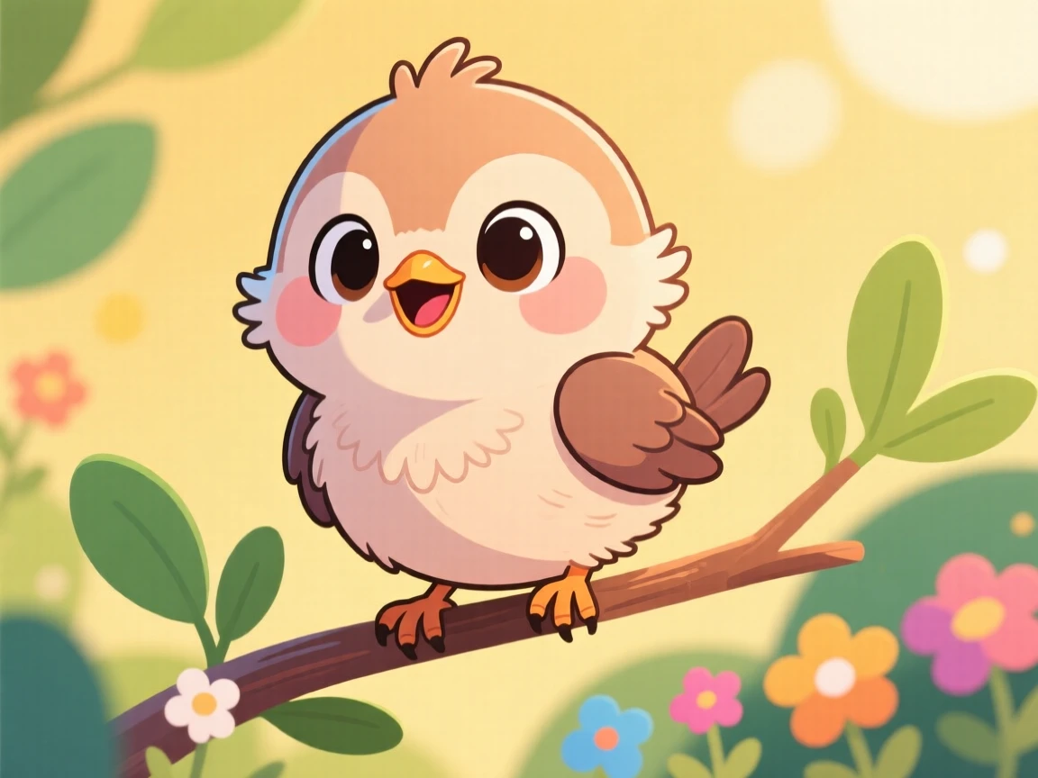 A cute baby bird