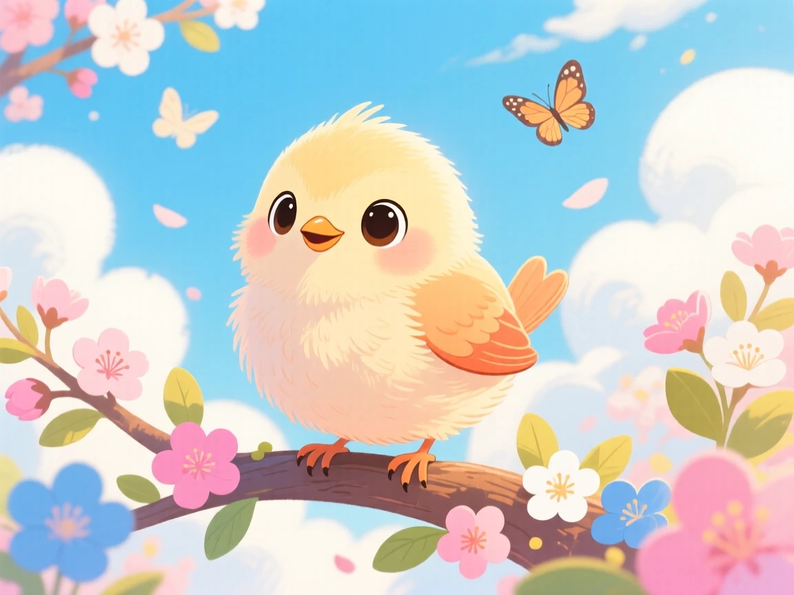 A cute baby bird