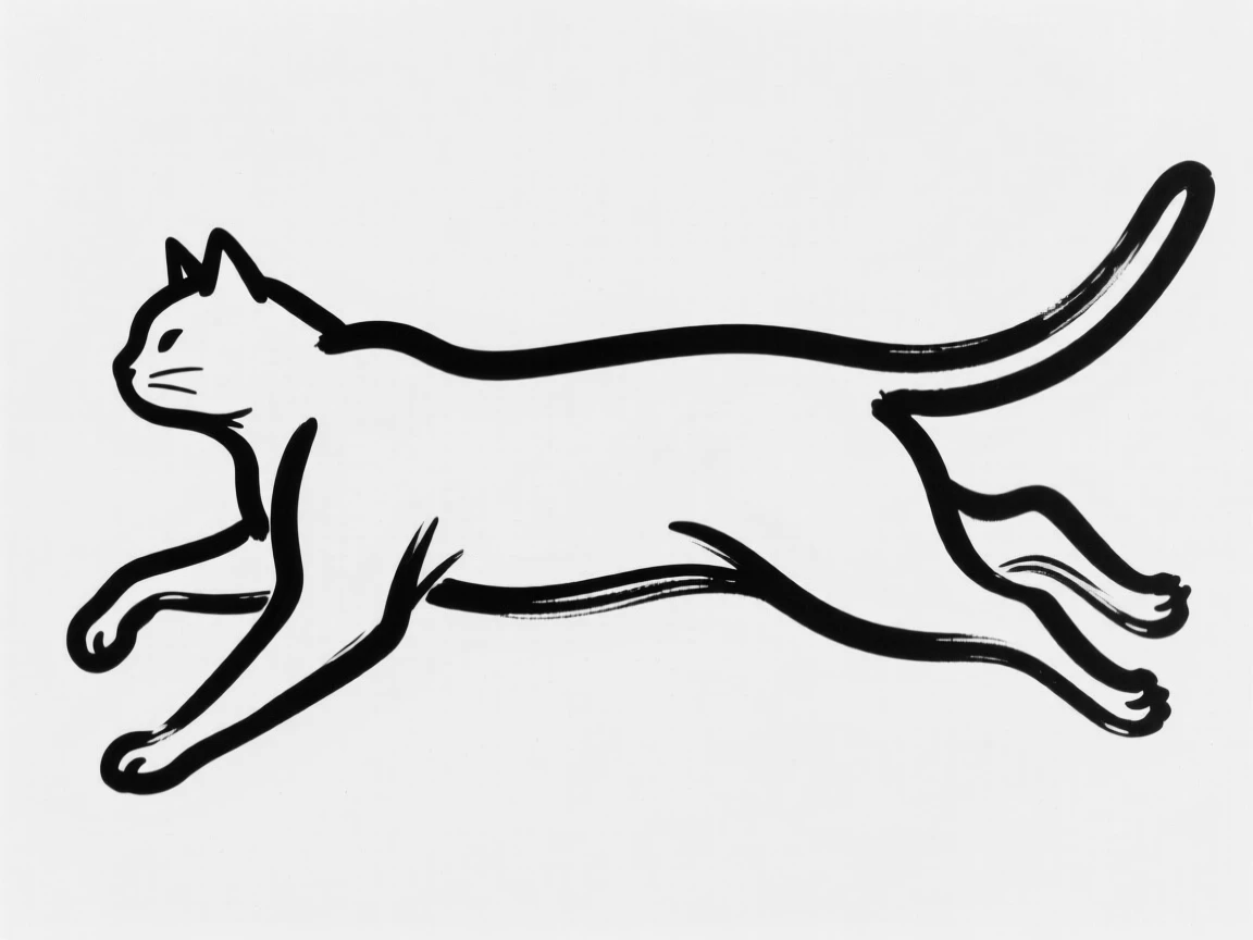 a running cat