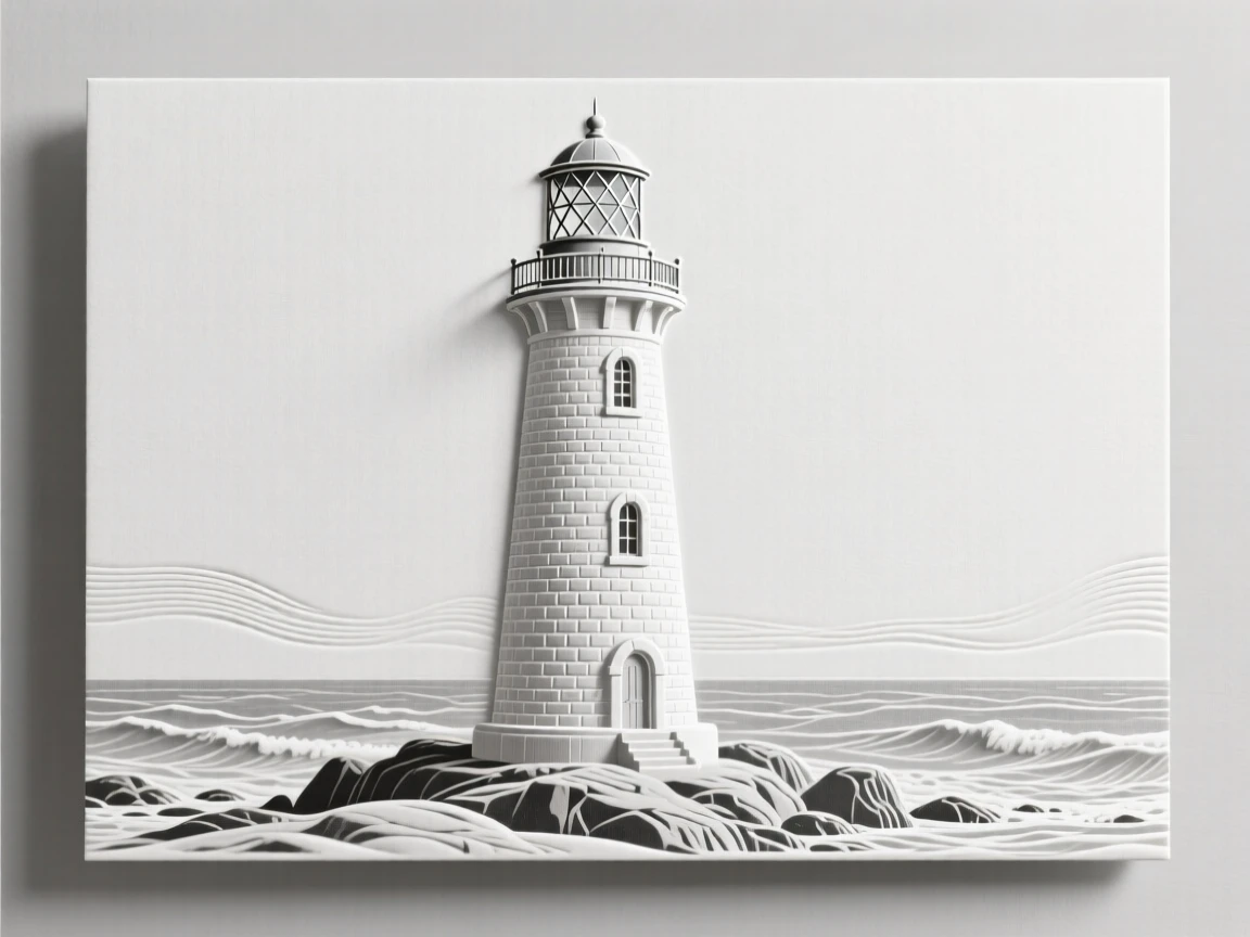 I need an embossed picture of a lighthouse to put on top of stationary
