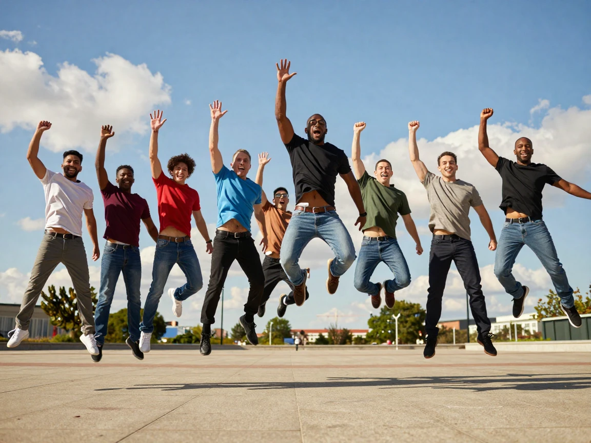 I want a picture whit a 67 men jump up