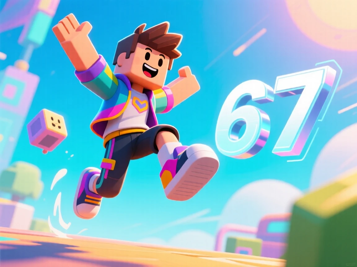 I want a picture whit a 67  of roblox  jump up for roblox