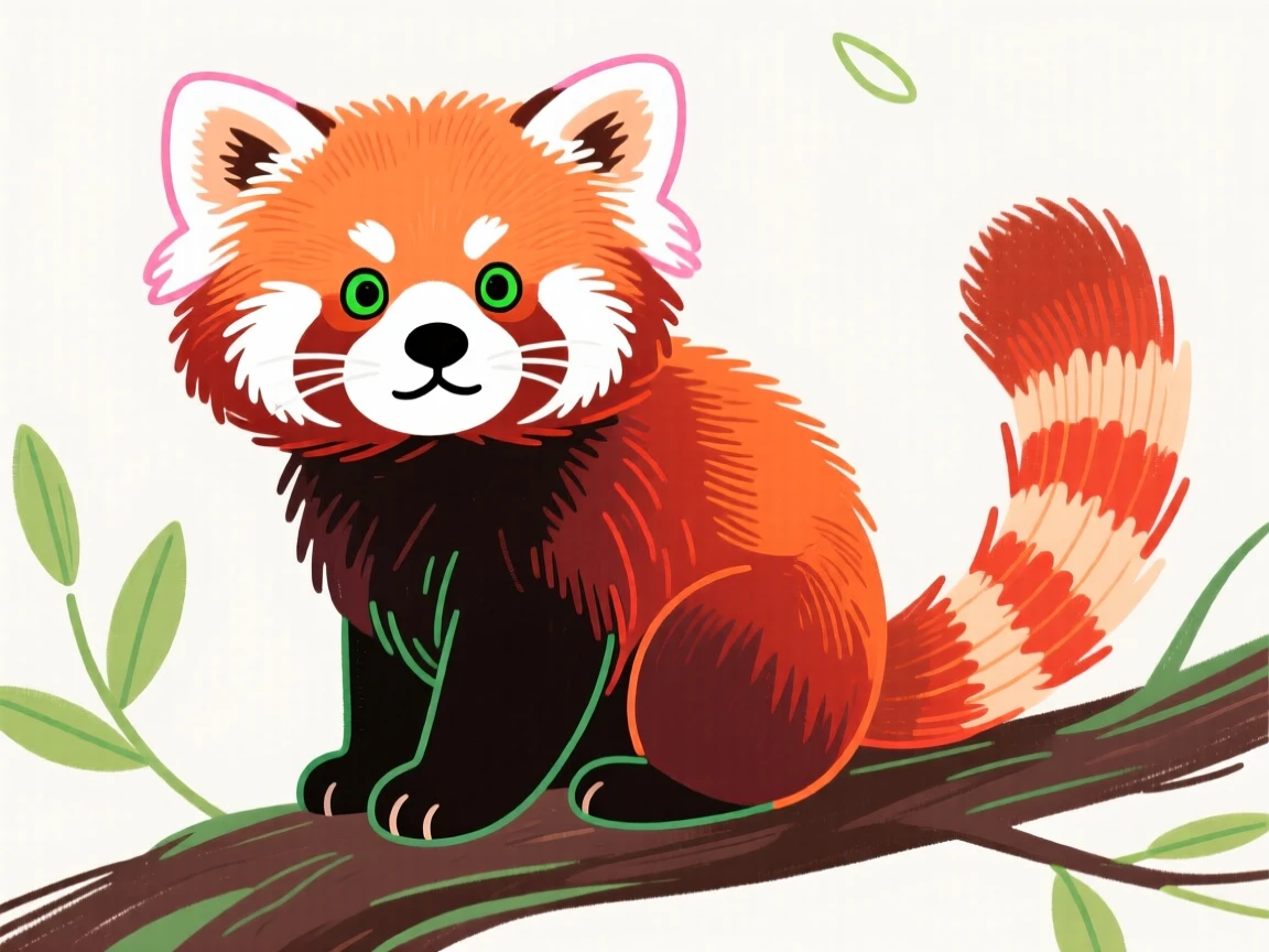 A curious red panda.