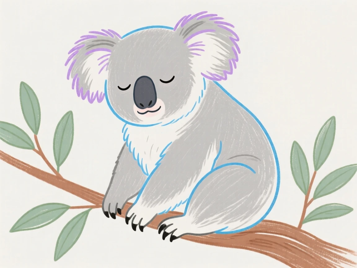 A sleepy koala.