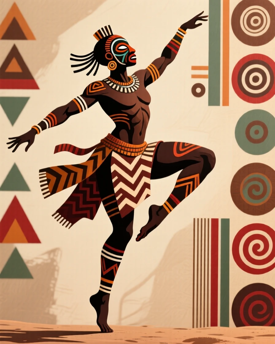 A dancer balancing gracefully on one foot mid-leap.