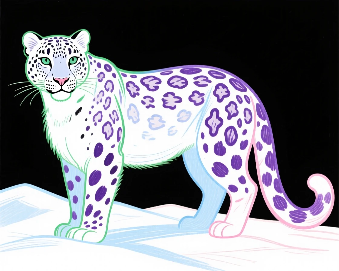 A snow leopard.