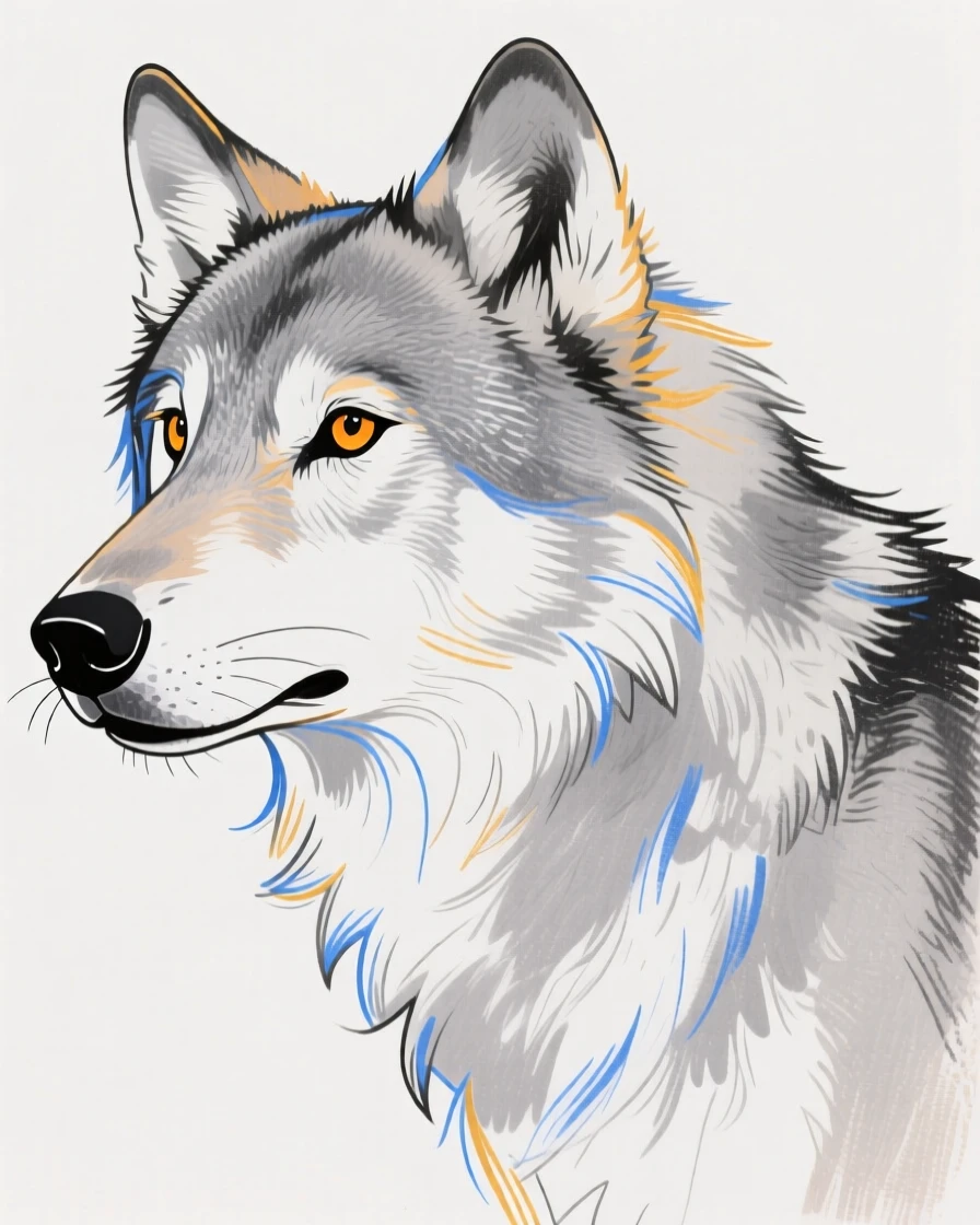 A grey wolf.