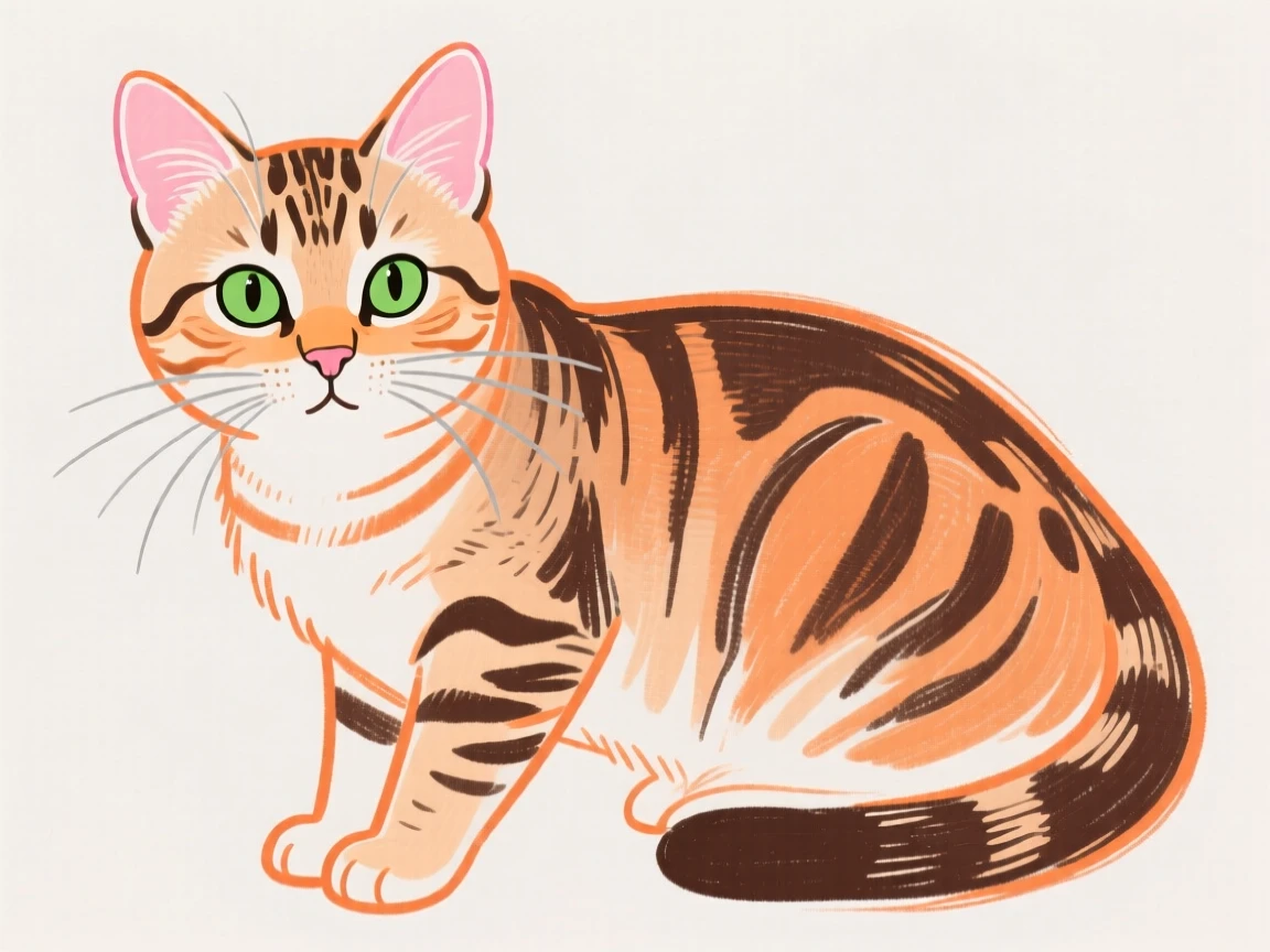 A tabby kitten.