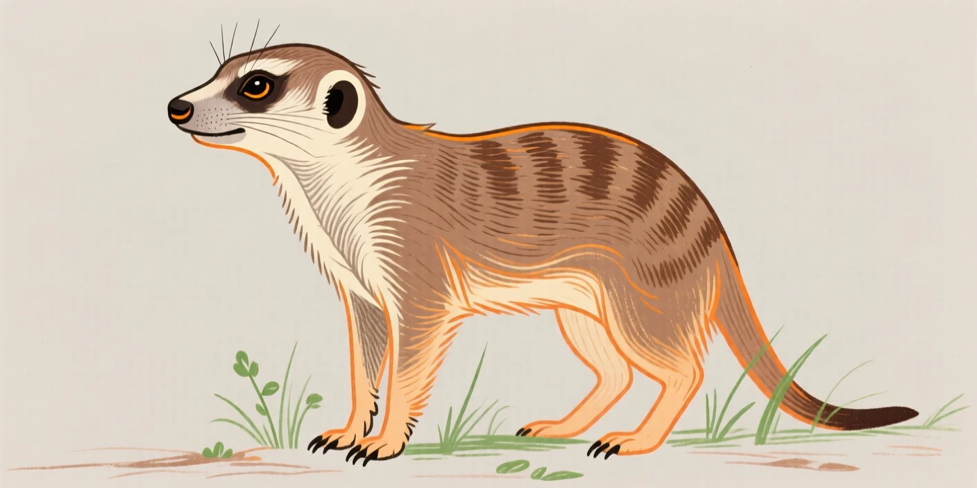 A meerkat standing guard.
