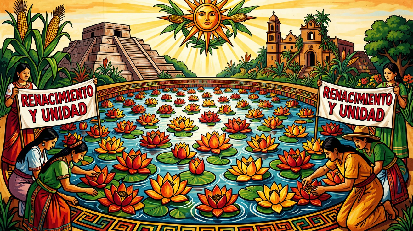 A tranquil pond covered in blooming lotus flowers