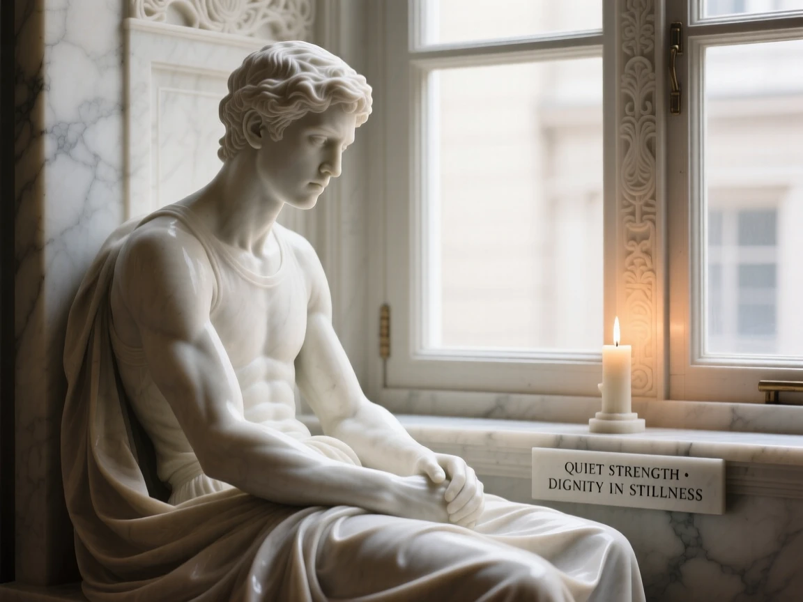 A close-up portrait of a young athlete, sitting quietly by a window, framed by soft candlelight, radiating quiet emotion and dignity