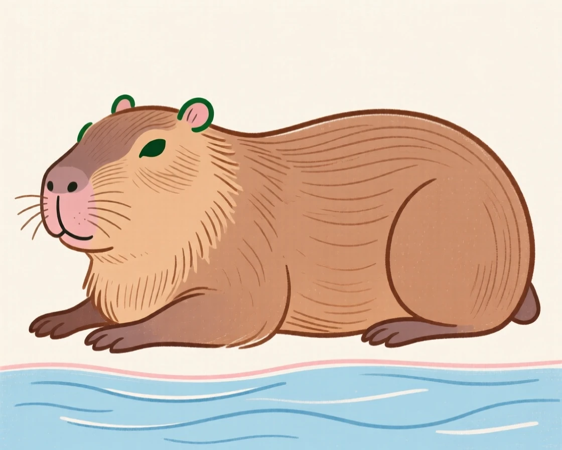 A capybara relaxing.