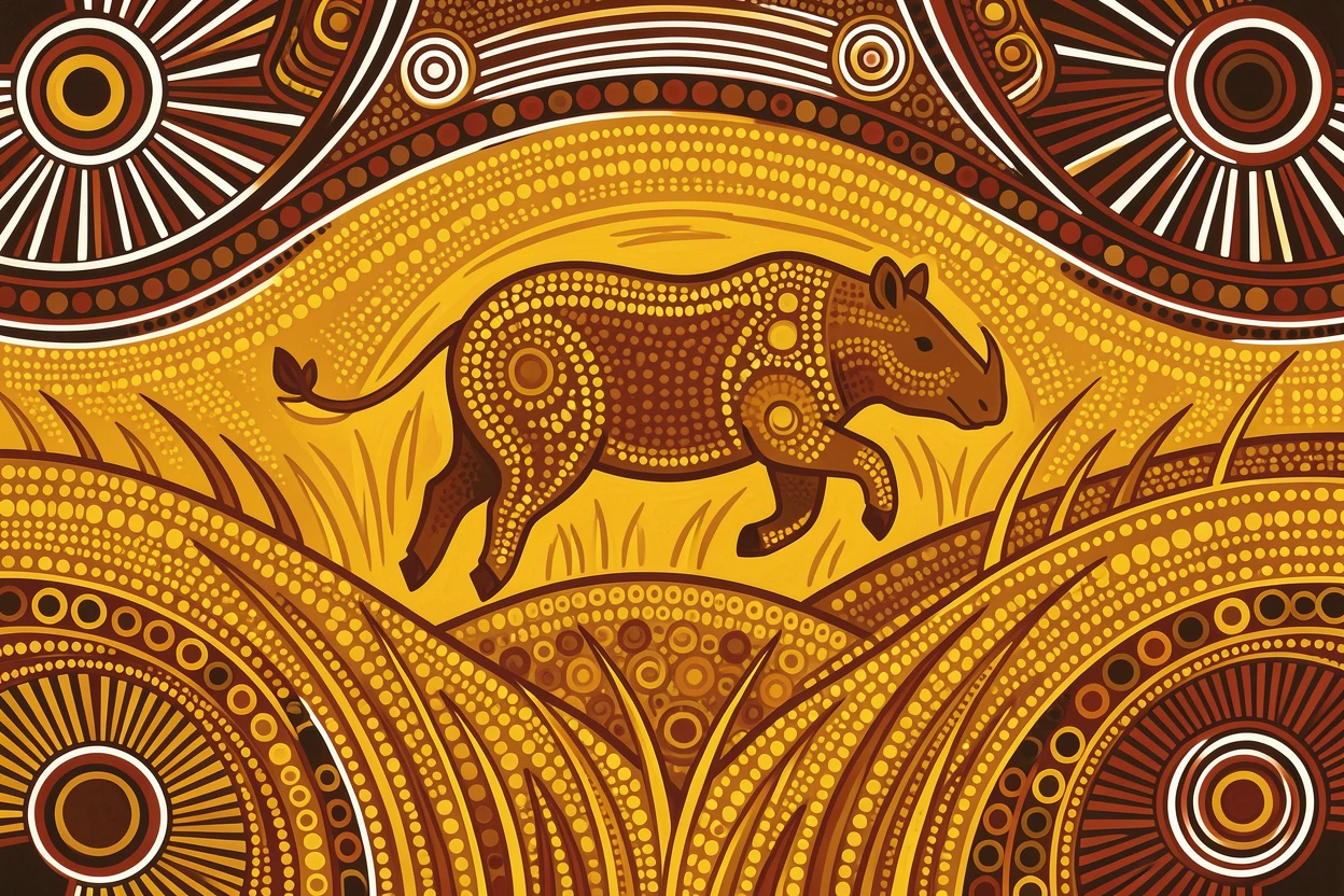 A tapir bounding across a golden meadow