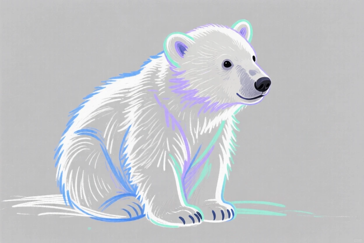 A polar bear cub.