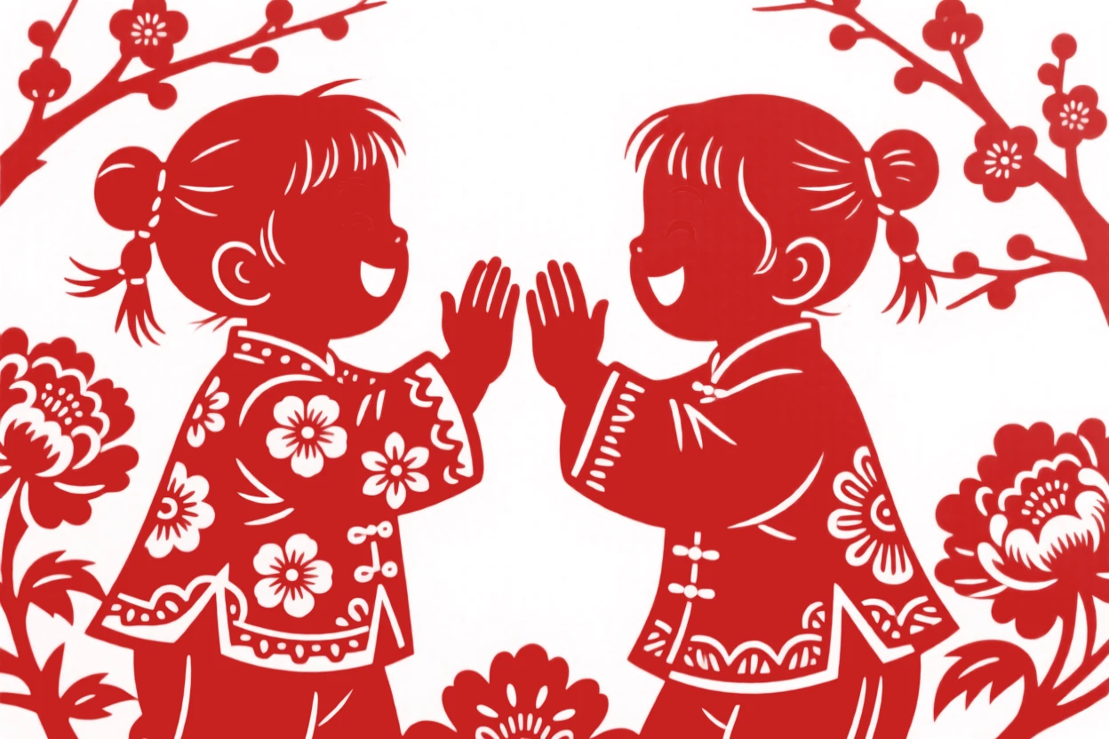 Children playing a clapping game facing each other, palms meeting in rhythm, giggling between verses
