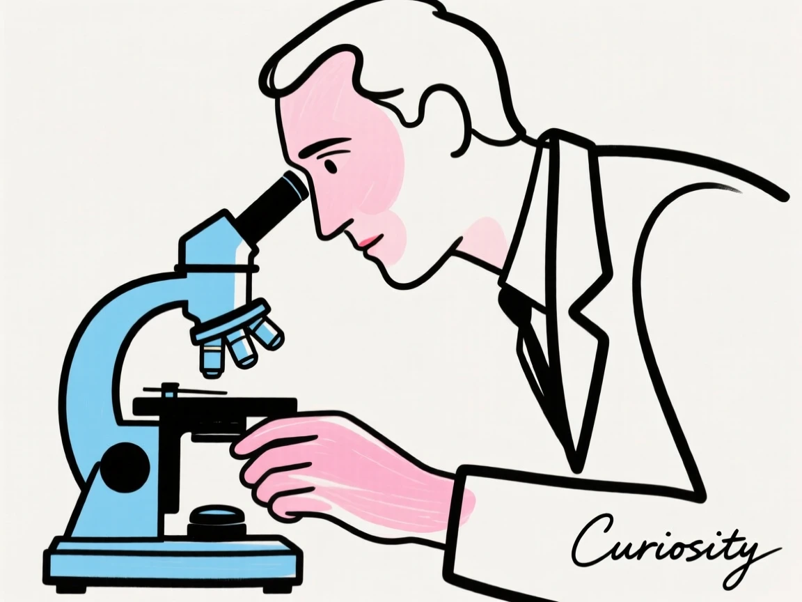 A scientist looking through a microscope
