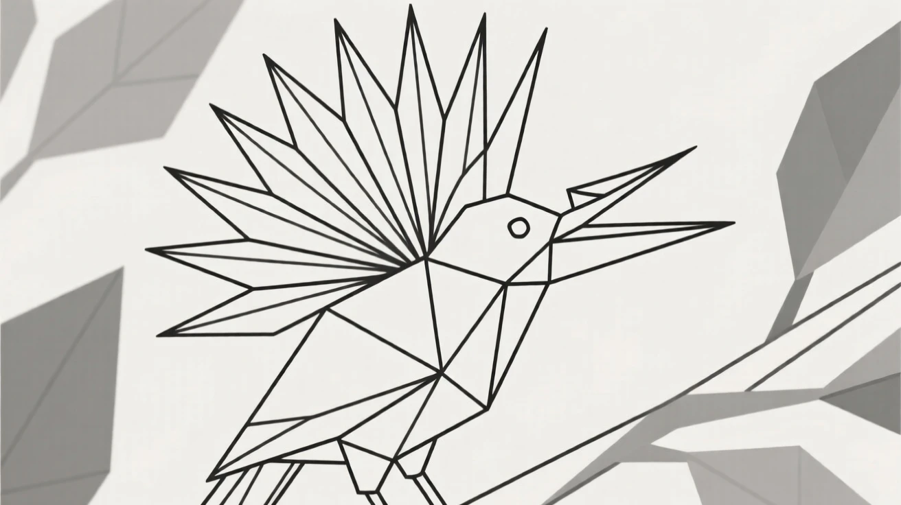 A bird of paradise displaying elaborate plumage