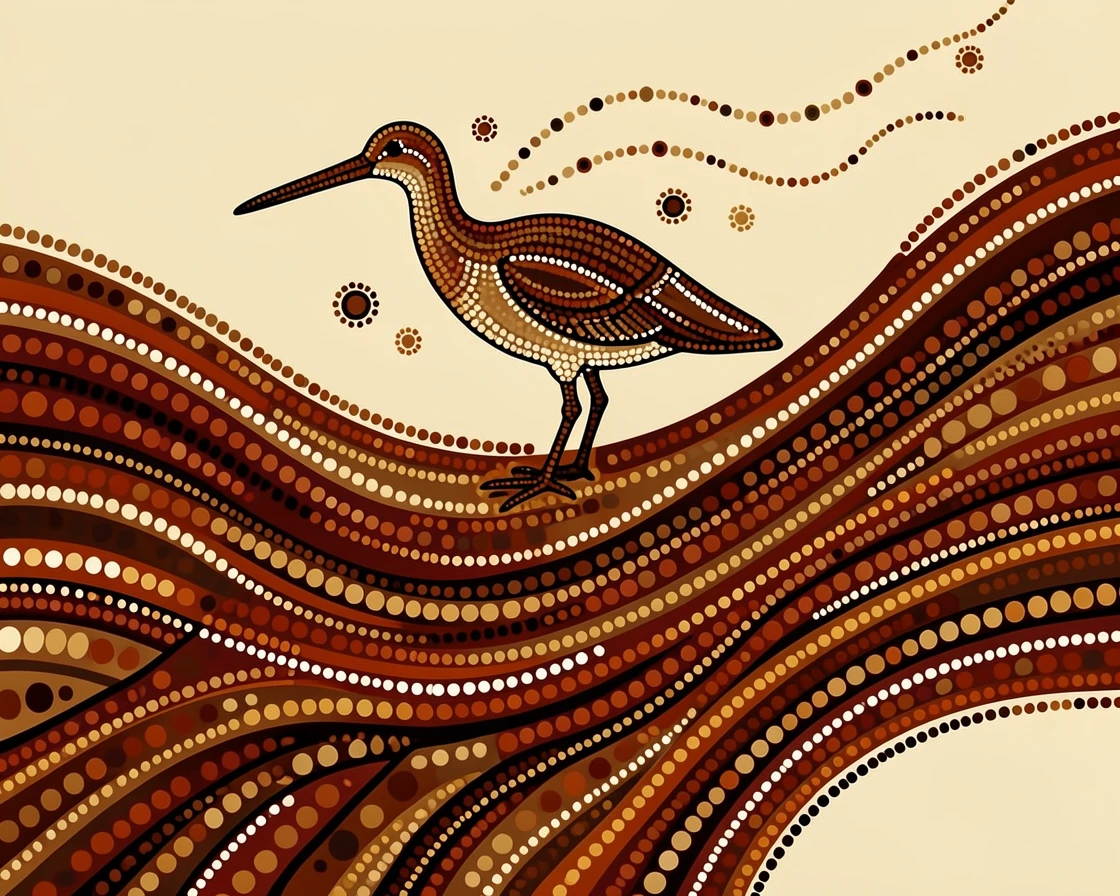 A curlew resting on a windswept cliff