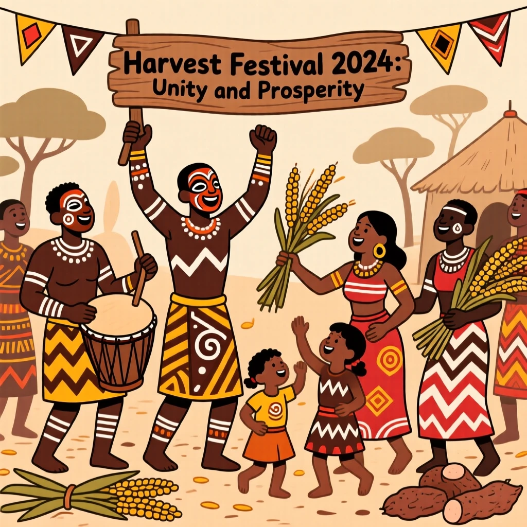 A community gathering to celebrate a successful harvest.
