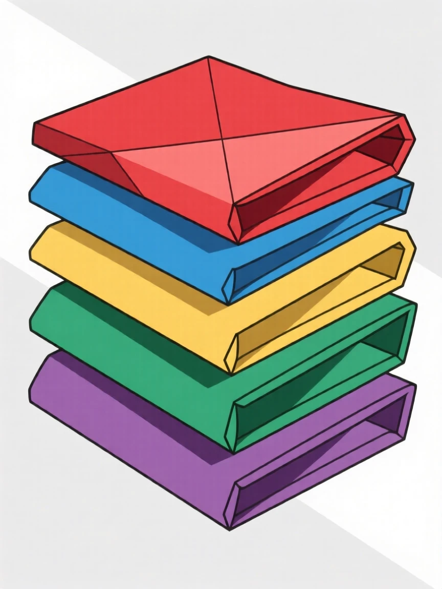 A stack of colorful silk scarves folded neatly