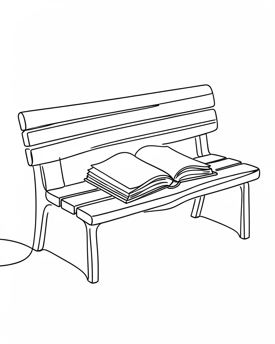 A weathered book left open on a park bench, representing shared stories