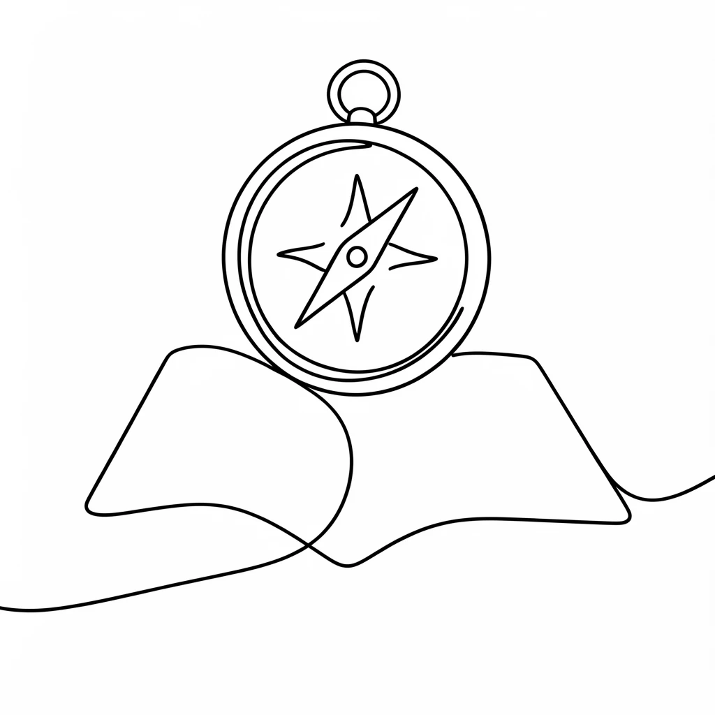 A compass resting on an open map, representing direction and purpose