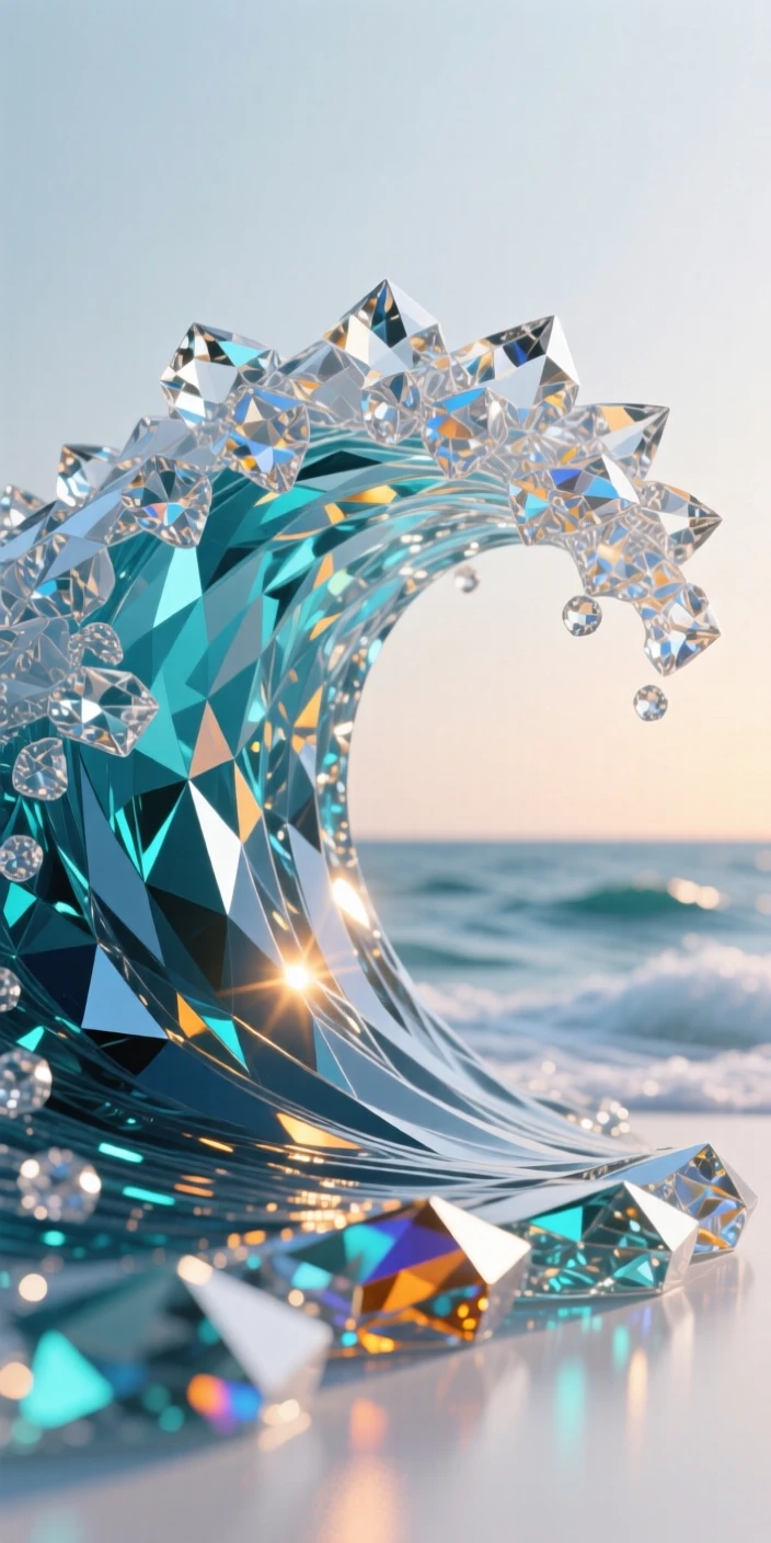 A dramatic wave curling and about to break, backlit by the setting sun.
