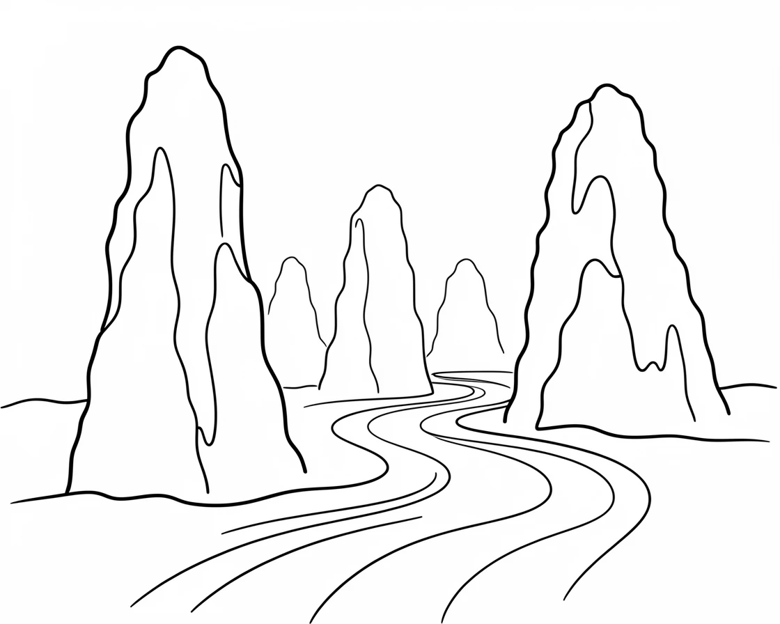 A dramatic karst landscape of limestone towers rising from a river