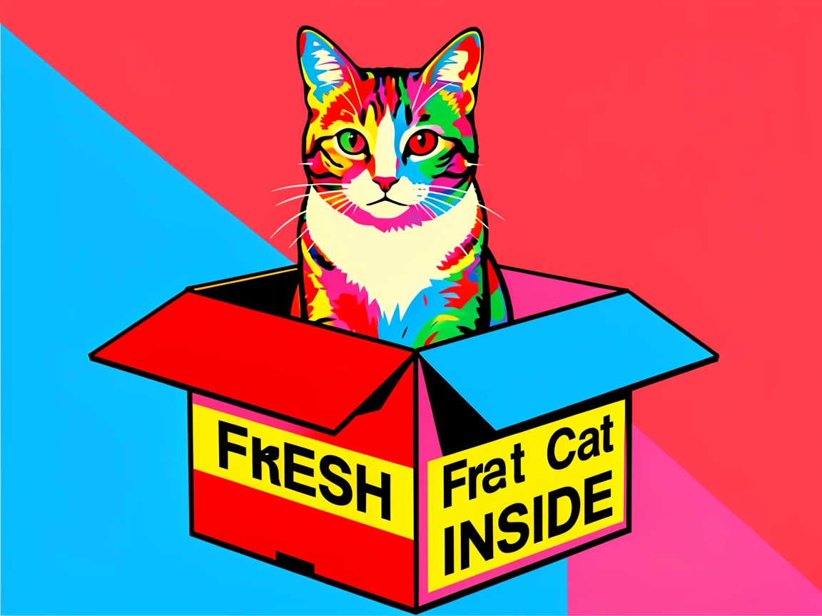 Cat perched inside a cardboard box