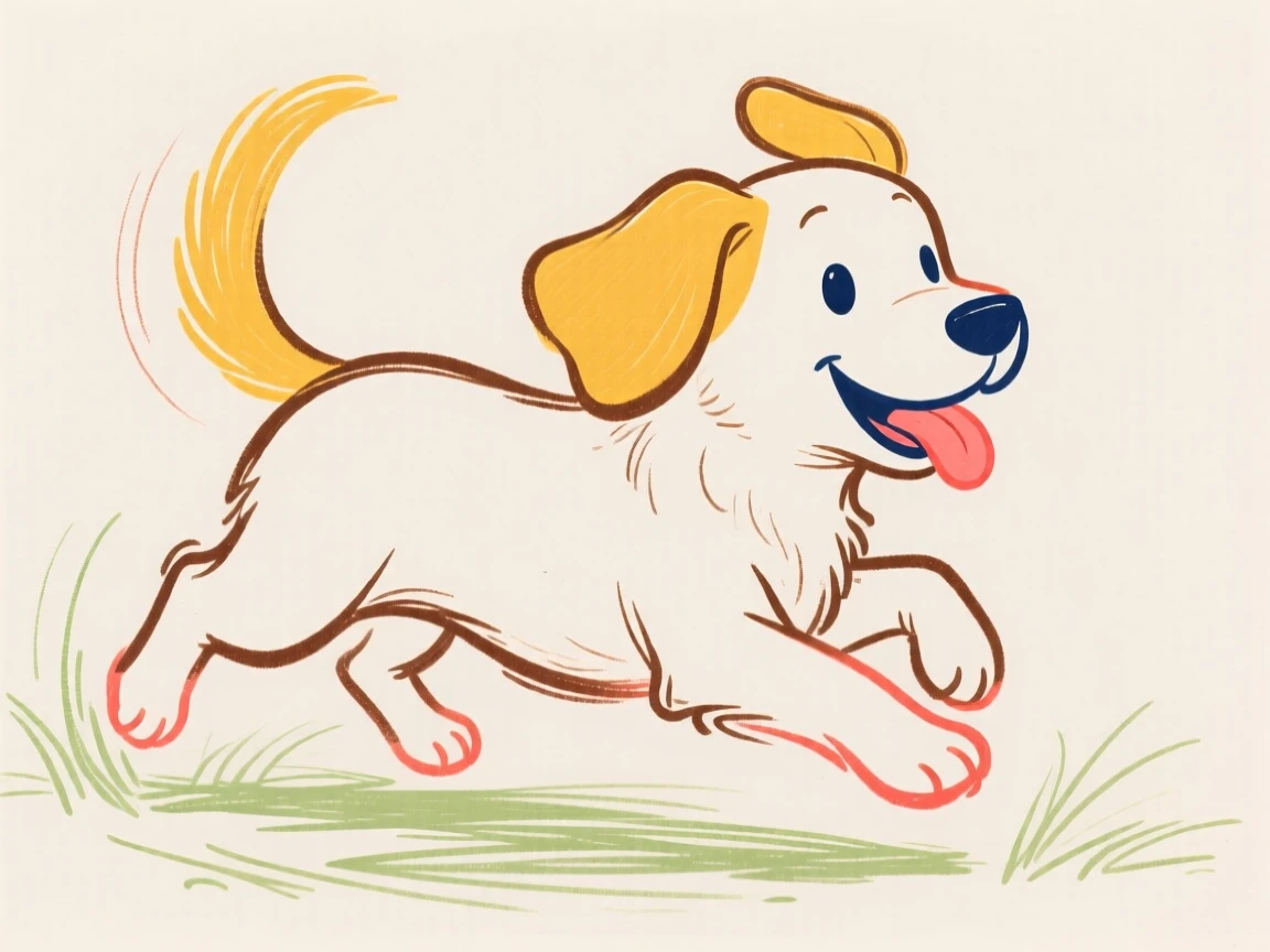 A puppy chasing its own tail.