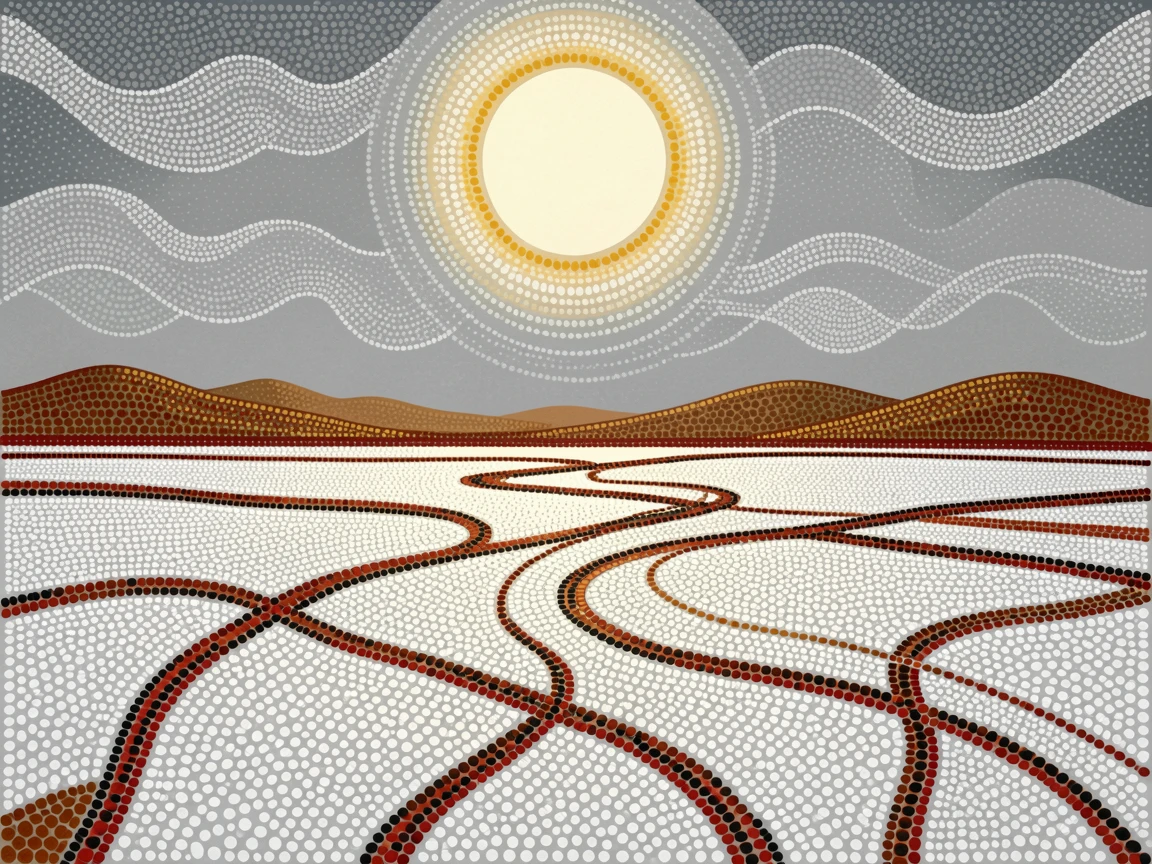 A moonlit salt desert stretching to the horizon