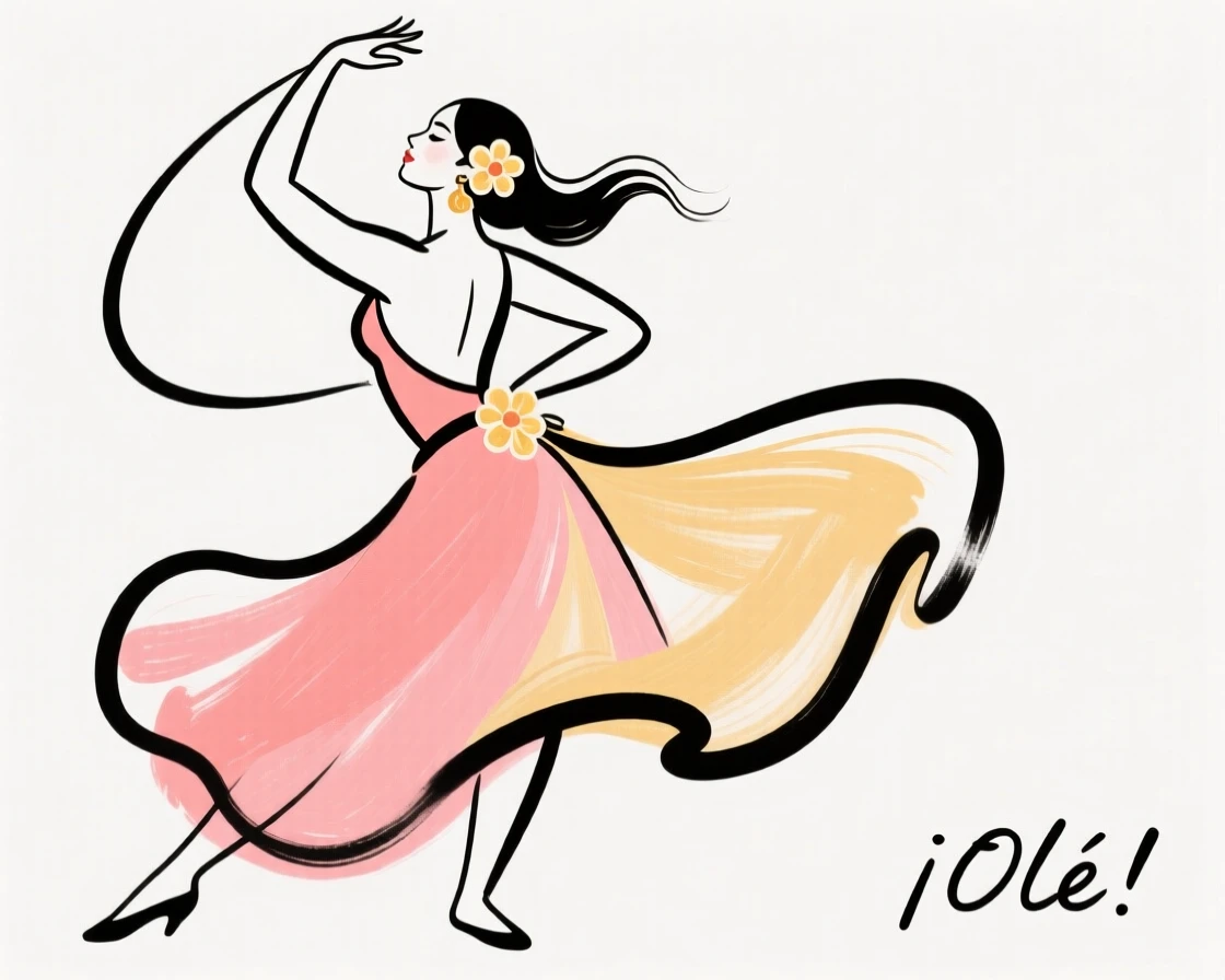 A dancer performing flamenco