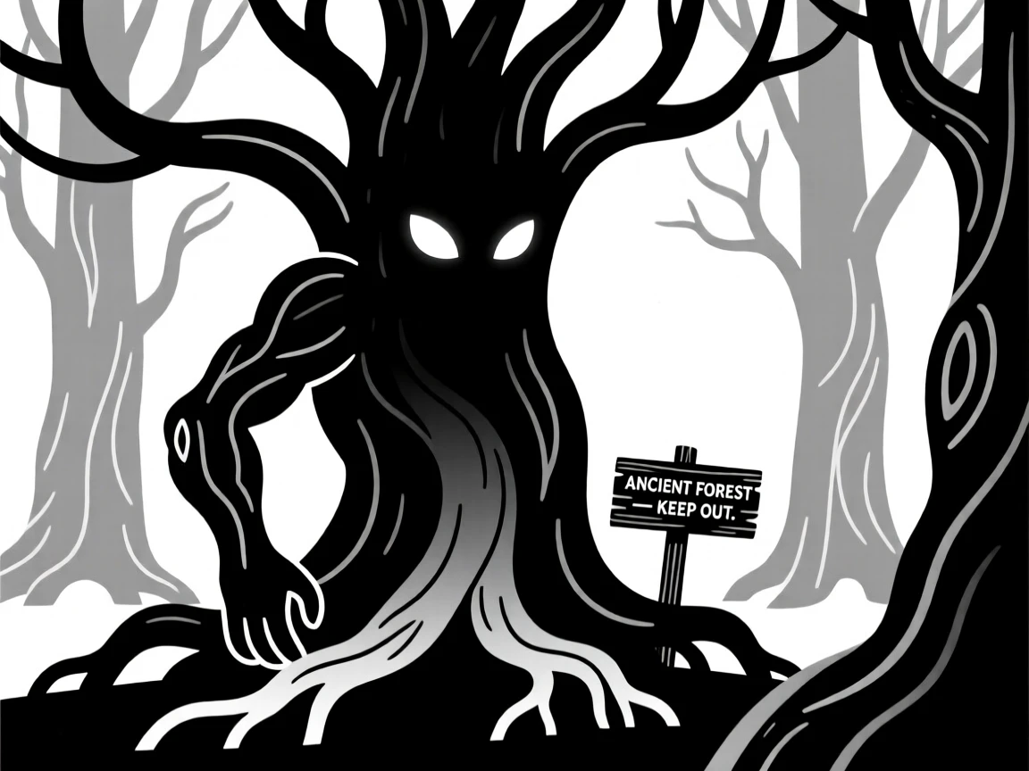A treant guarding an ancient forest.