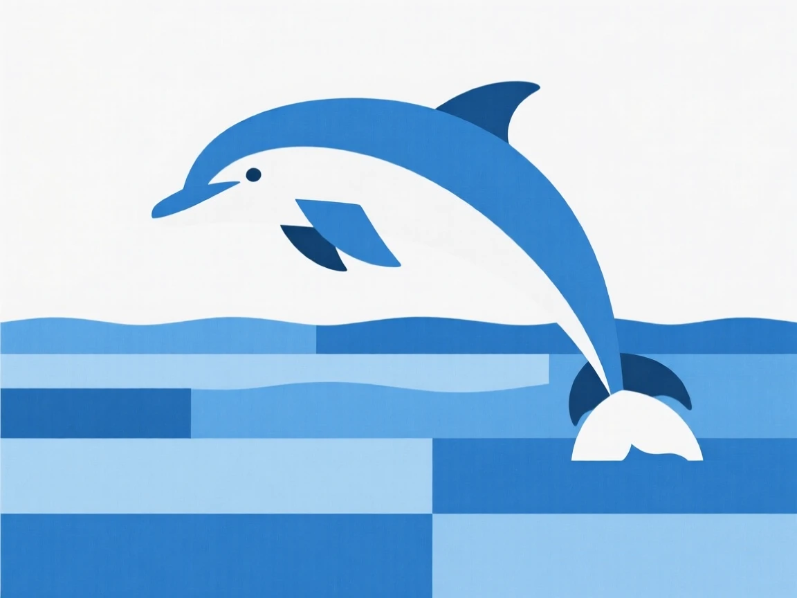 A dolphin leaping out of the ocean
