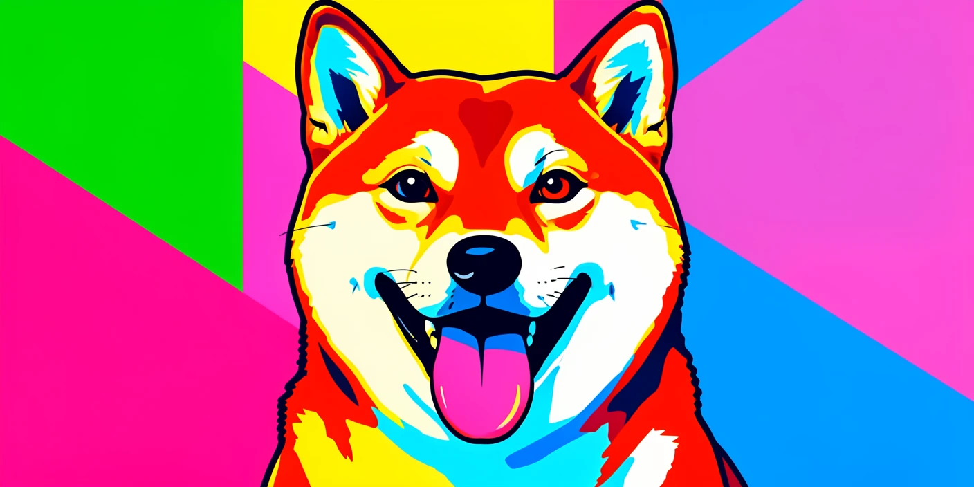 Shiba Inu smiling with tongue out