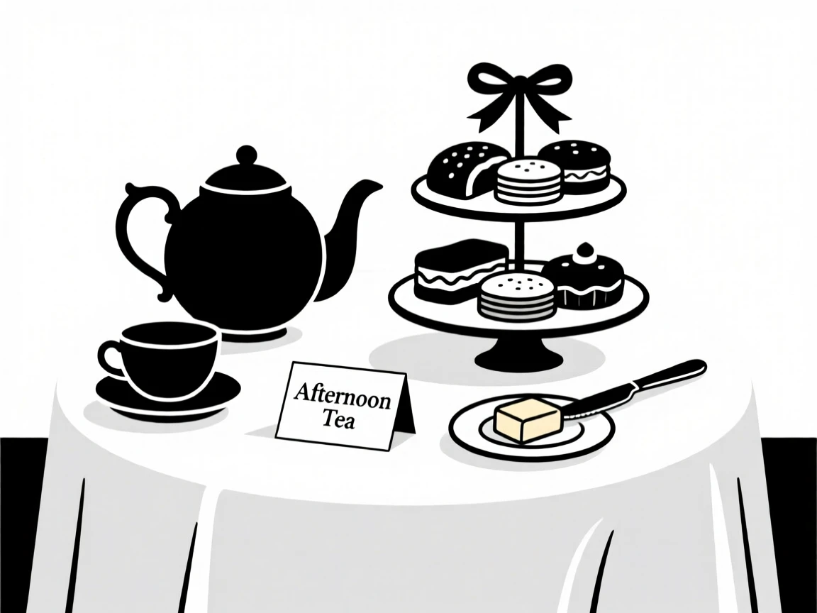 A table set with a traditional afternoon tea.