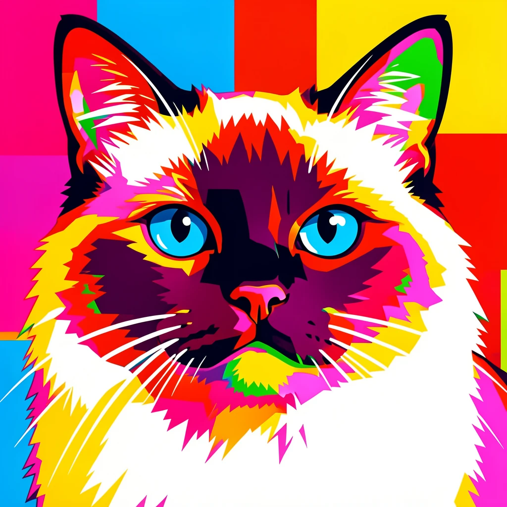 Ragdoll cat with striking blue eyes