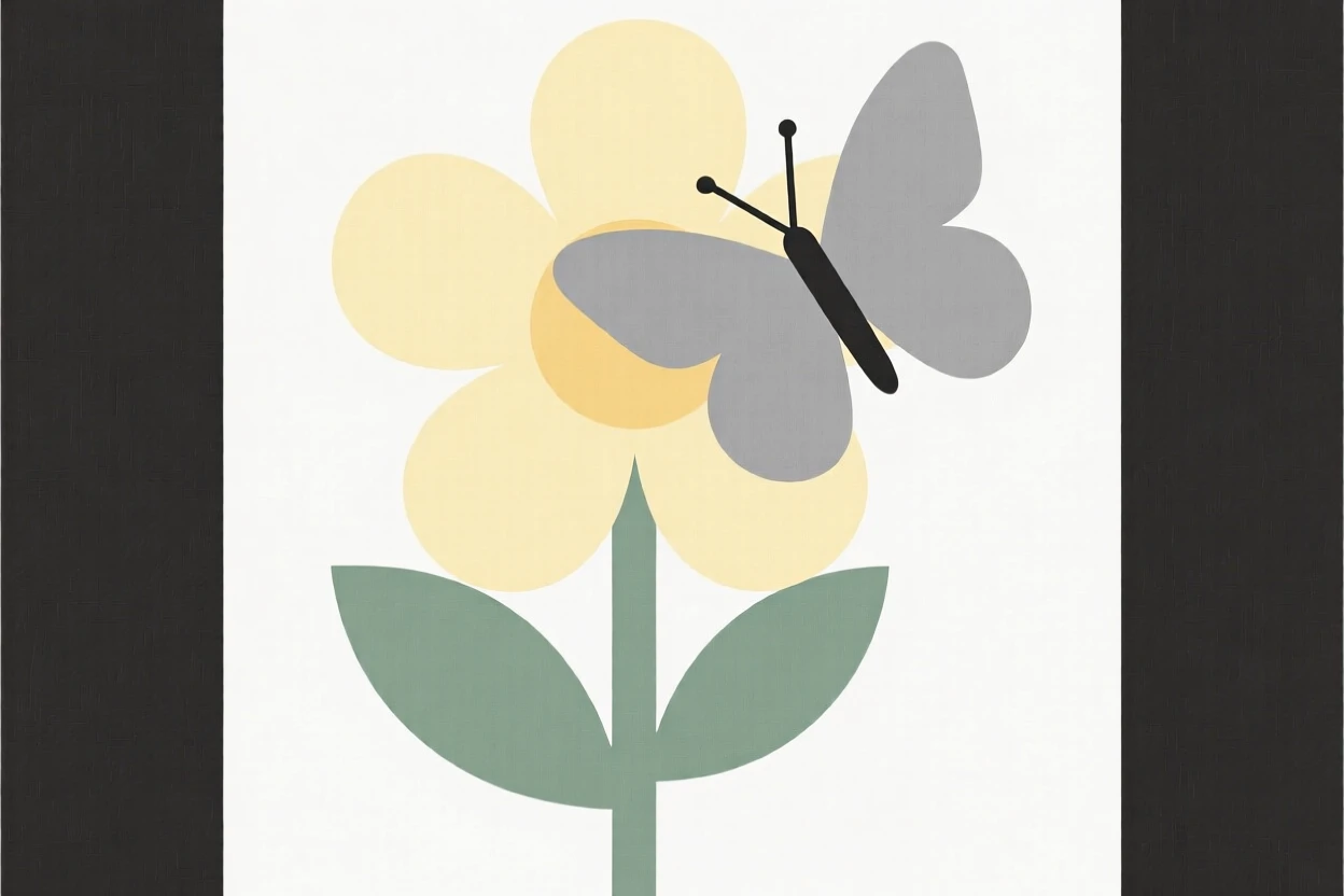 A butterfly resting on a blooming flower