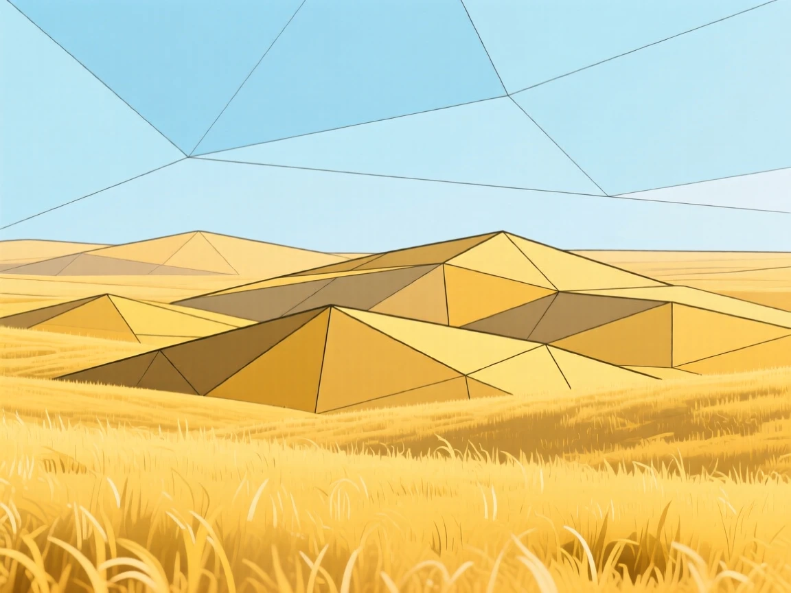 A prairie landscape with rolling golden grass