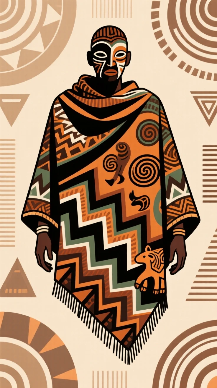 A hand-dyed ceremonial wrap used during a rite-of-passage ritual.