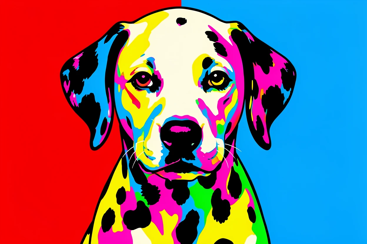 Dalmatian puppy with scattered black spots