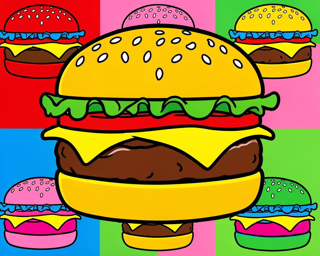 Classic cheeseburger with melting cheese and a sesame bun